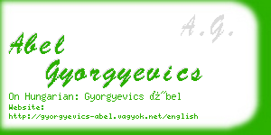 abel gyorgyevics business card